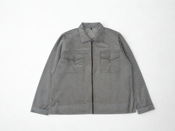 Basic Zipper Work Jacket Double Pocket Boxy