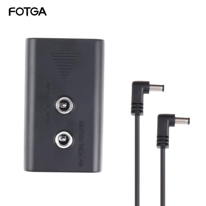 FOTGA Power Adapter NP-F Dummy Battery DC Coupler NP-F550/750/970 w/