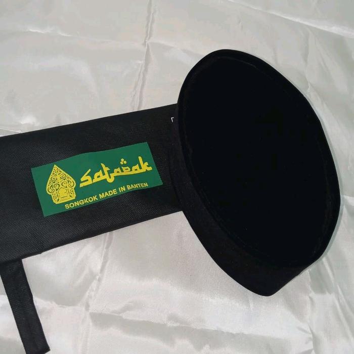SATAPAK || Peci Songkok Nasional khas Banten || SUTRA || ( Polos ) Hitam