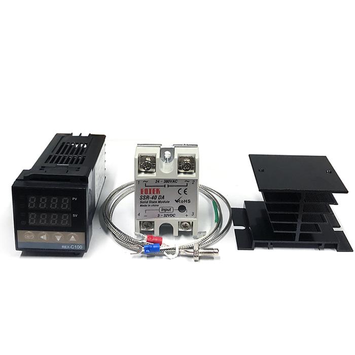 REX-C100 Digital PID Thermostat Temperature Controller digital REX-C100 40A SSR Relay/K Thermocouple