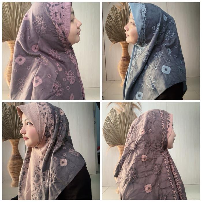 Hijab Jumputan Handmate | Hijab segitiga Jumputan Palembang
