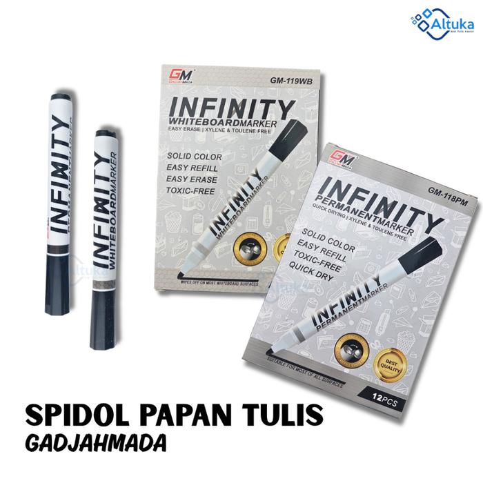 Spidol Papan Tulis / Spidol Whiteboard Permanent Gadjahmada Tinta Hitam