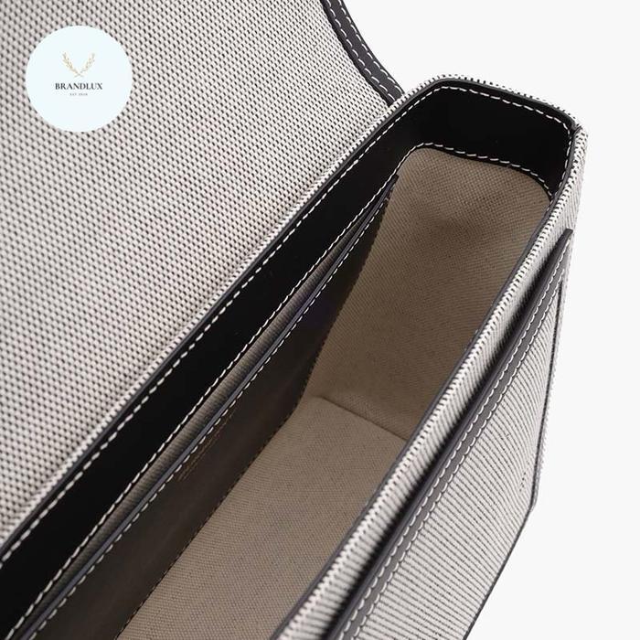 BURBERRY NOTE HORSEFERRY PRINT CANVAS SHOULDER BAG