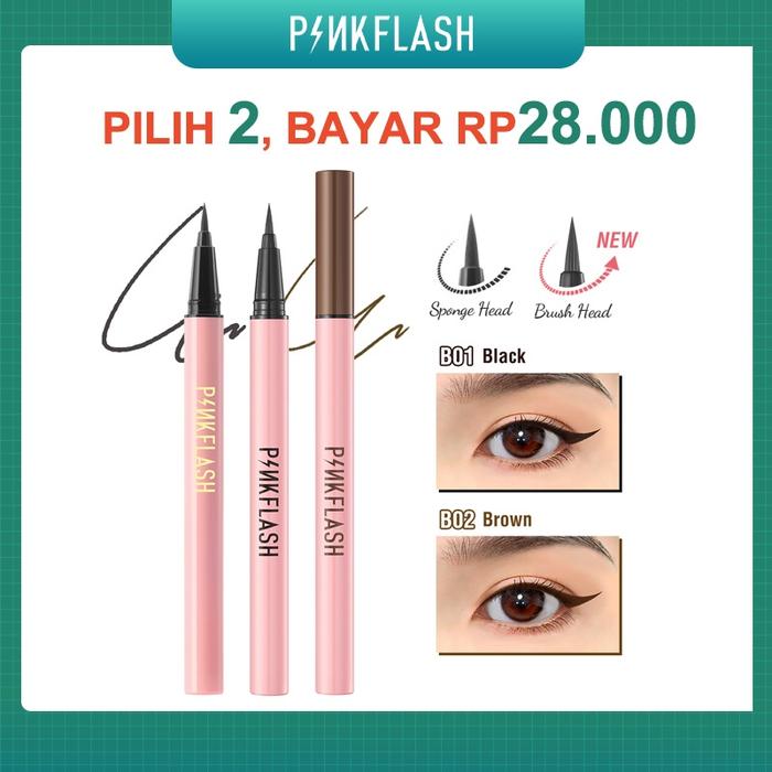 PINKFLASH Mistake-free Long-lasting Liquid Eyeliner Pencil Long Wear Quick Dry Smudge-proof Eyeliner