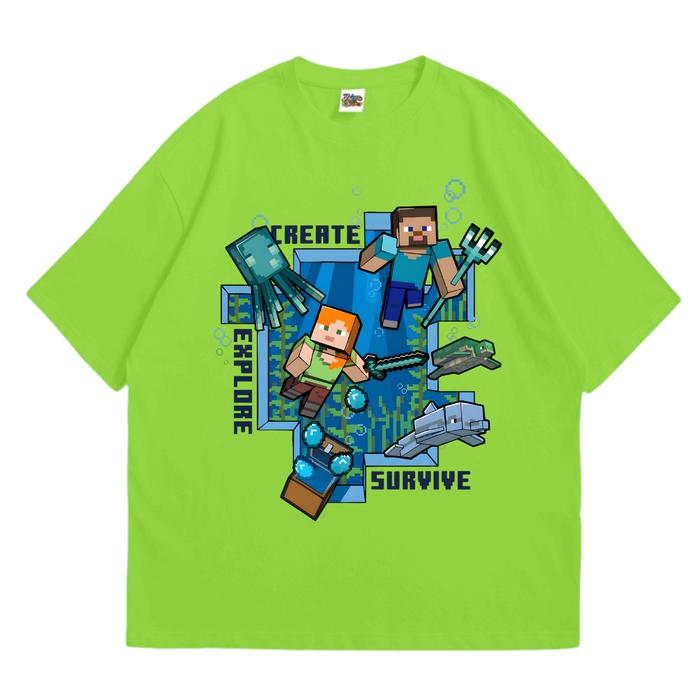 Kaos Anak Laki-Laki dan Perempuan Motif Roblox Survive Bahan Katun CD 30s Untuk Umur 1-15 Tahun
