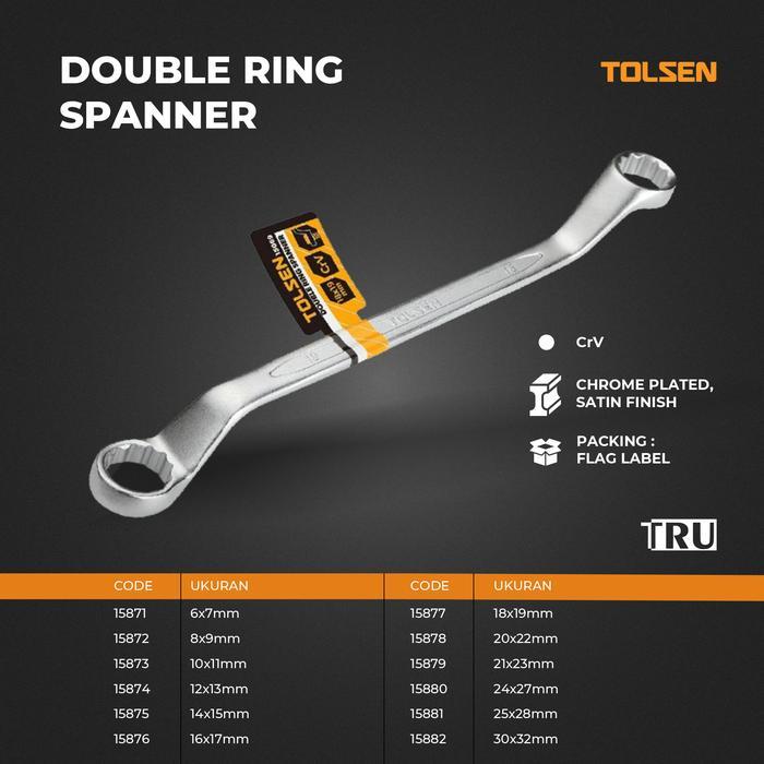 Kunci Double Ring Double Ring Spanner (Kunci Pas Ring Ganda) Kunci Ring Offset Ring Spanner Industri