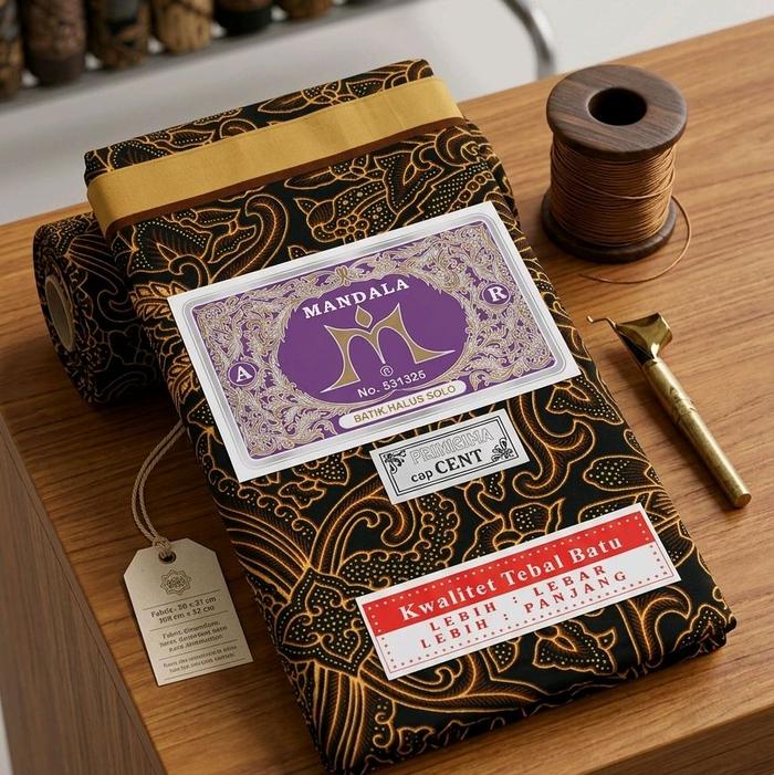Kain Panjang Batik Mandala Cap Cent Kualitas Tebal Lebih Lebar Panjang