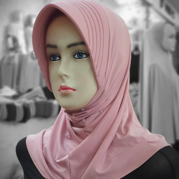 KERUDUNG INSTAN OLAHRAGA SPORT VOLLY FASHION MUSLIM WANITA POLOS