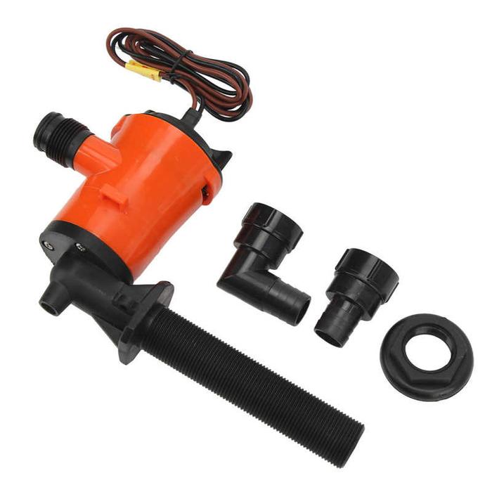 800GPH Livewell Pompa Aerator Tangki Umpan Aerator 12V Pompa Lambung