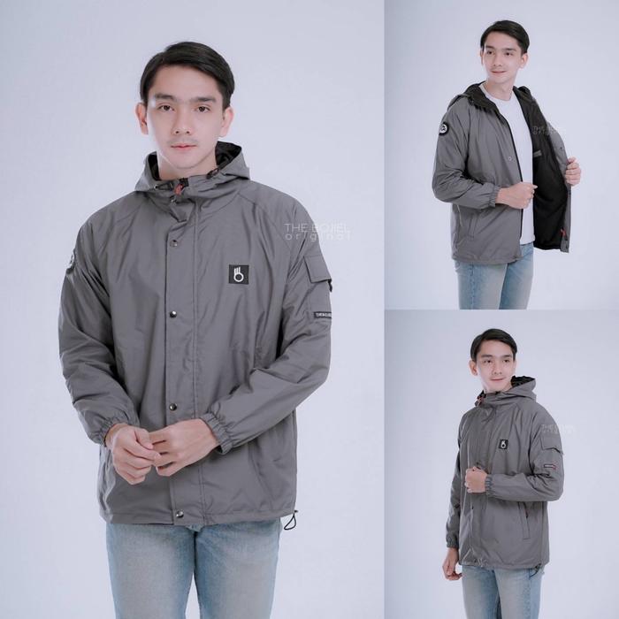 Jaket Parasut Waterproof Thebojiel Taslan ZN Pria Wanita - Parka, Kain, Cowok, Bomber, Outdoor, Simp