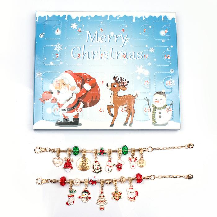 Christmas Charm Bracelet Making Kit 24 Grids Charm Jewelry Bracelet