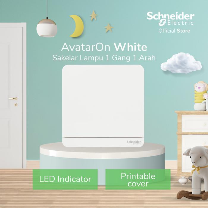 SCHNEIDER Saklar Lampu AvatarOn 1 Gang 1 Arah - SCE8331L