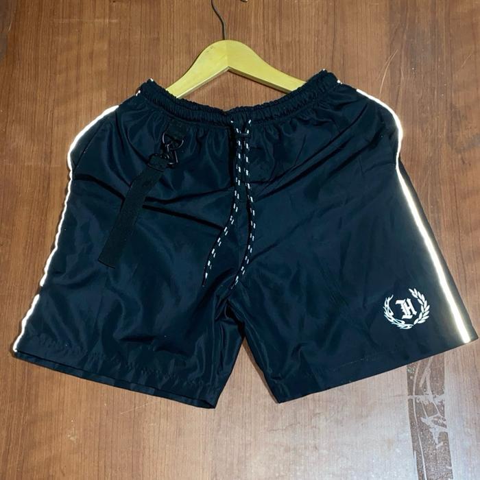 Celana pendek Boardshort parasut pria wanita keren reflektif