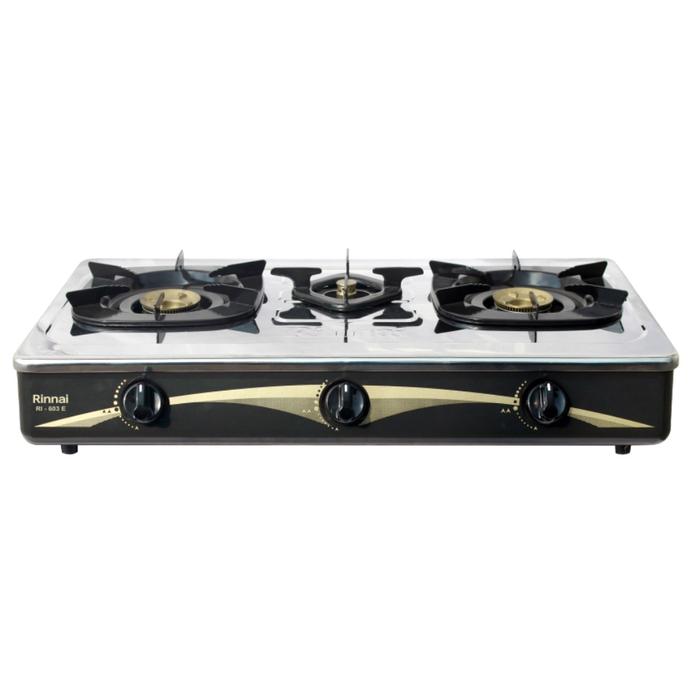 Rinnai Kompor Gas 3 Tungku RI-603E Stainless Steel