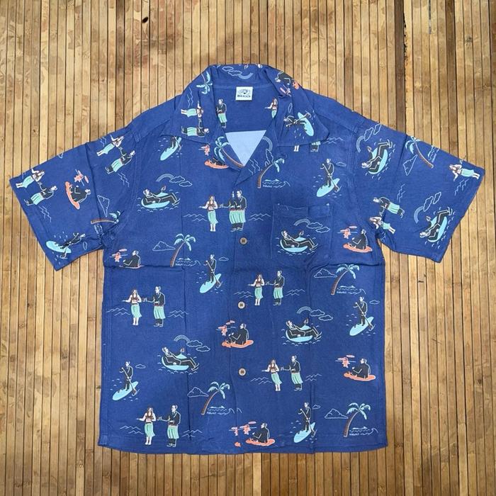 BOSS COFFEE ALOHA HAWAIIAN RAYON SHORT SLEEVE sun surf oniwa soto