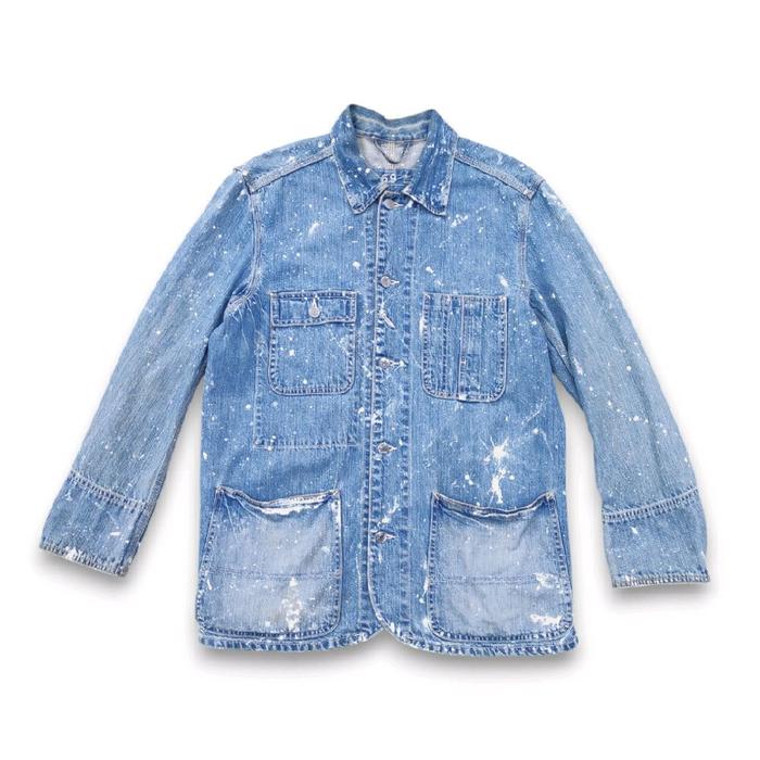 Custom Paint G/AP Chore Denim Jacket Jeans non Selvedge Carhartt Trucker