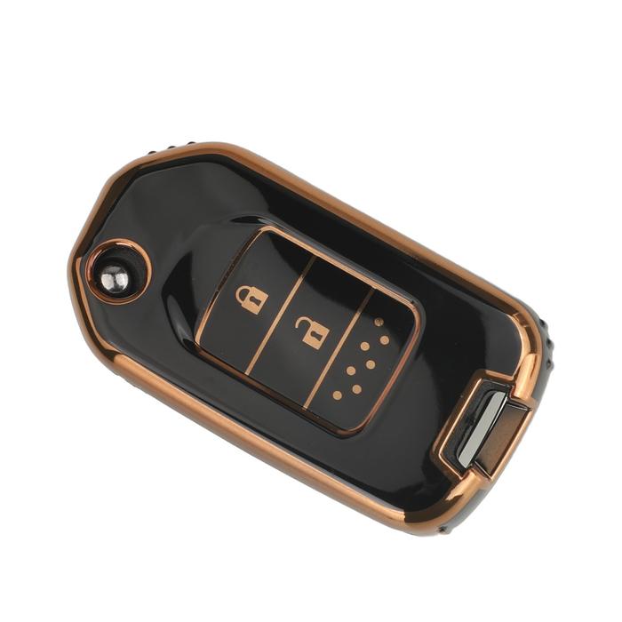 Jingyuqin 2/3 Buttons Soft TPU Car Key Case For Honda Accord Civic City CRV Jazz Crider Odyssey XR-V