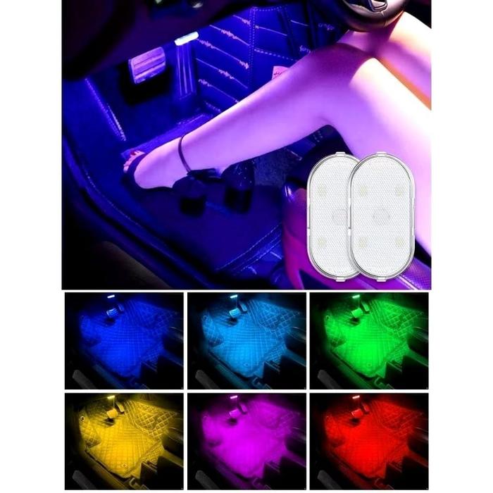 {BG} Lampu Interior Mobil LED Lampu Kolong Motor Tanpa Kabel Lampu Plafon Mobil Magnet / Lampu Plafo