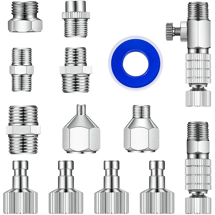 Set adaptor Airbrush, Kit konektor Fitting Kit adaptor Airbrush