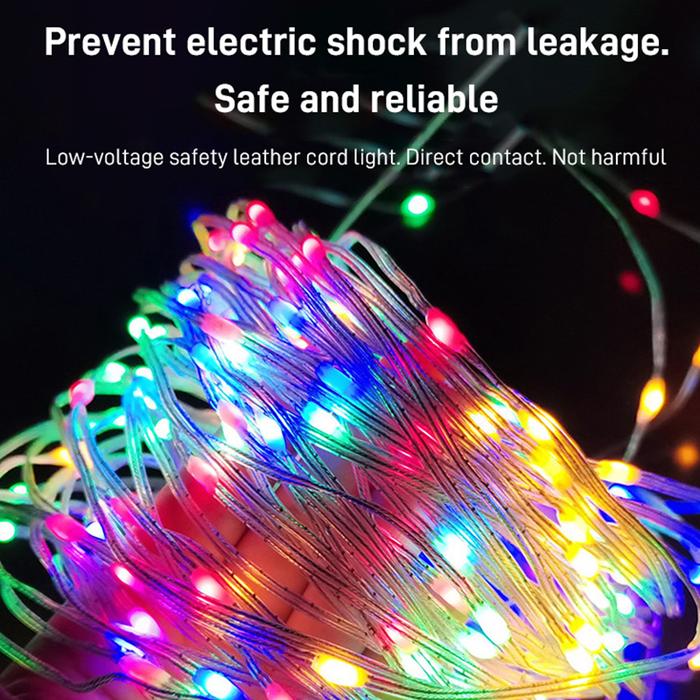 Lampu Tali LED USB Luar Ruangan Warna-warni Multi-warna Lampu Tali