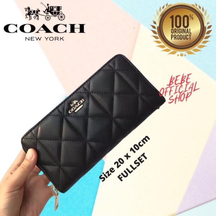 C H Long Wallet Zip Accordian Quilted CH Wallet