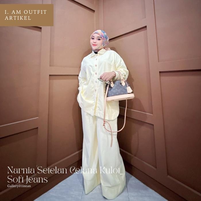 Narnia Setelan Celana Kulot_ Soft Jeans_ I.AM Outfit