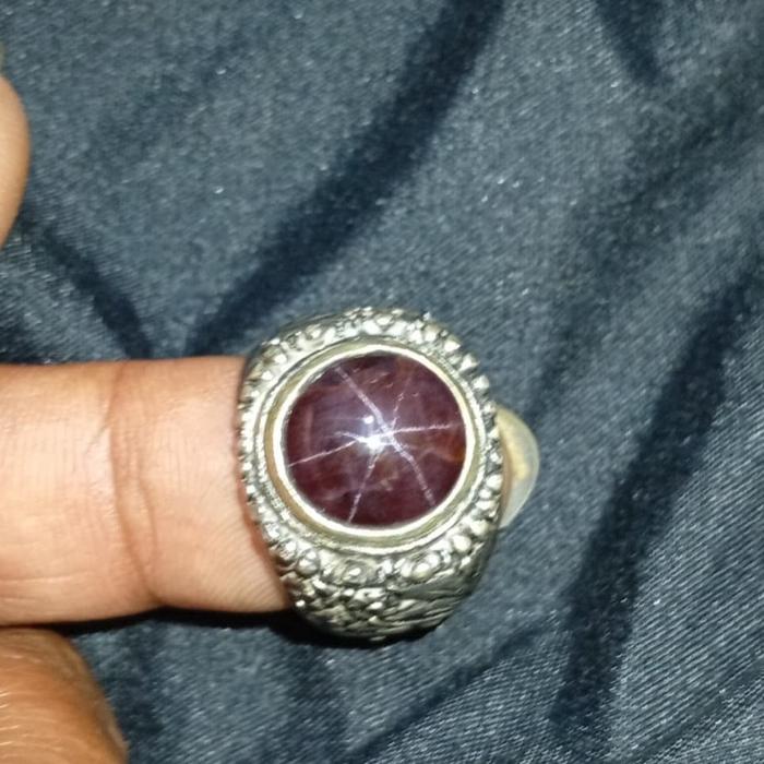 Cincin Natural Ruby Star 6 Temuan