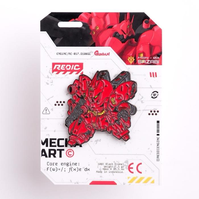 Pin Enamel Gundam SD - SAZABI Fullbody