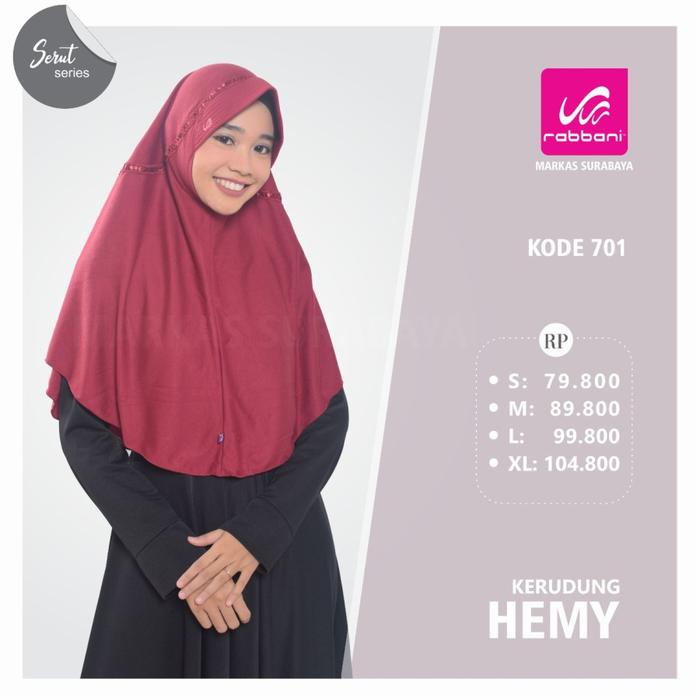Kerudung Instan Rabbani Hemy Size M - Hijab Rabbani Hemy LX ukuran S