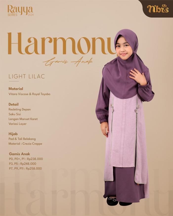 Nibras Rayya Series Harmony Light Lilac Bahan Vitara Viscose Mix Royal Toyobo Nyaman dan Casual Baju