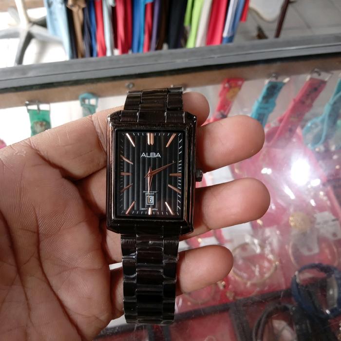 jam tangan AlBA water resistant 5 bar st steel vj22 x221 651880