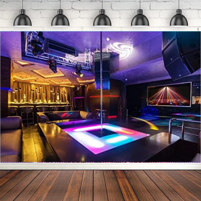 Nightclub Photography Backdrop Dance Pole Bar Club Interior