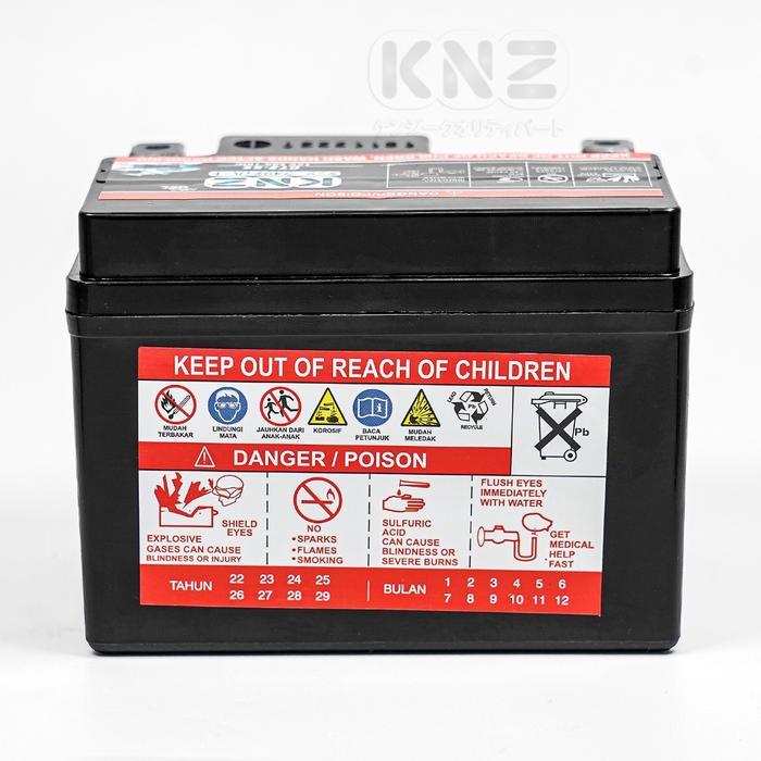 AKI Kering KNZ GTZ5S GTZ-5S 12V 5AH / 10HR NANO GEL KNZ FULL MAINTENANCE FREE1