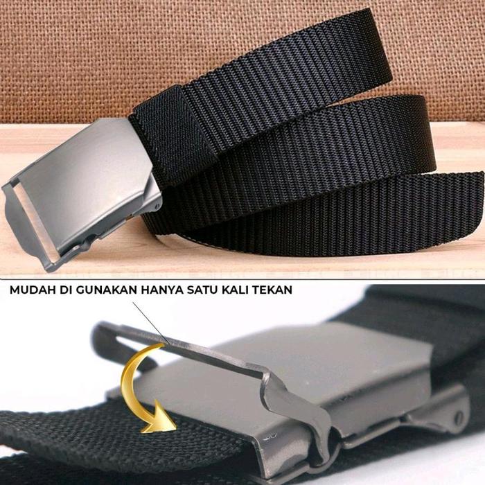 Sabuk Canvas Pria Ikat Pinggang Polos Kanvas Jepit Vintage Spyderbilt Original Fashion