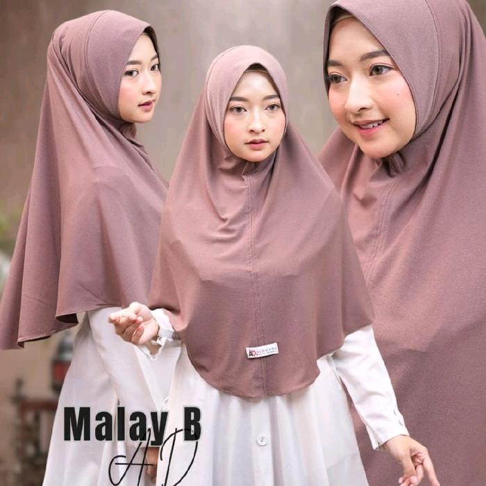 Nara Hijab - Bergo Malay B ori by aldhans jersey irish premium softped malay