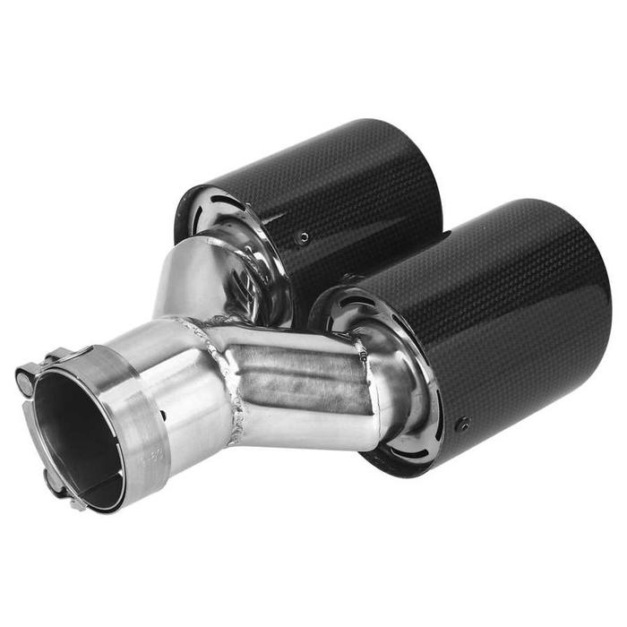 Pipa Knalpot Tips Universal Bentuk Y Dual-Outlet Muffler Pipa Knalpot