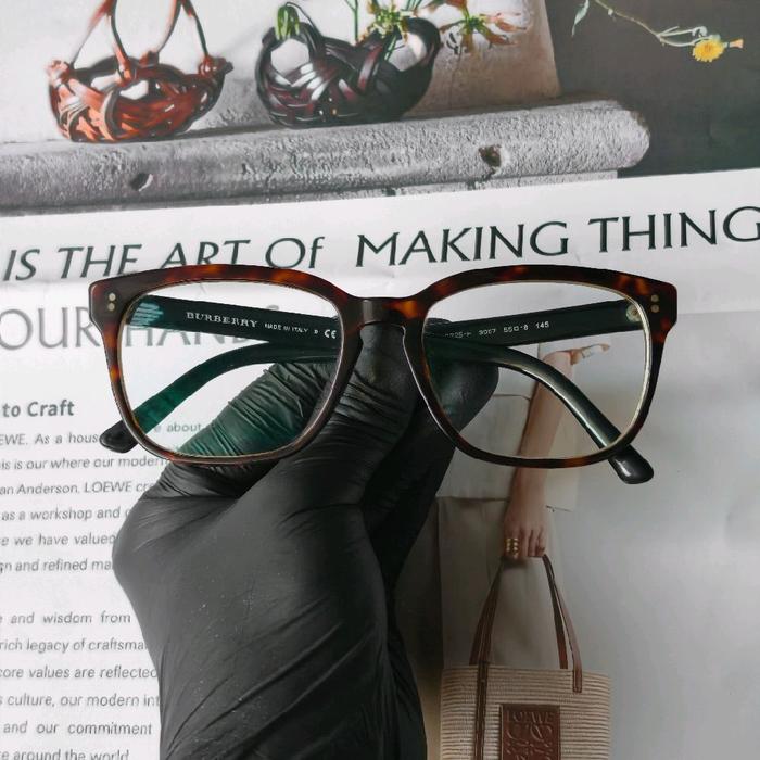 (Barunya 7jt) Kacamata Branded Brberry Italy Original Optik Tunggal
