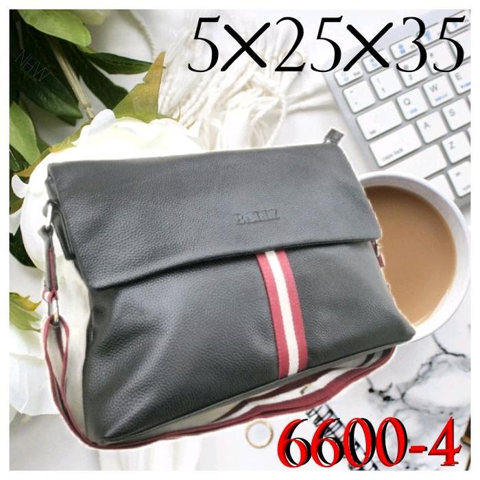 BALLY Tas Pria Model 6600-4 Hitam Elegan Ukuran 5x25x35 cm Slingbag Tas Kerja Kualitas Terbaik