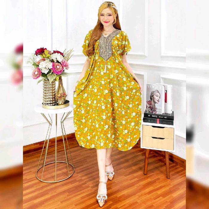 Daster Lowo Bunga Renda Jumbo Rayon Batik Premium Busui Nyaman Adem Tebal Bumil