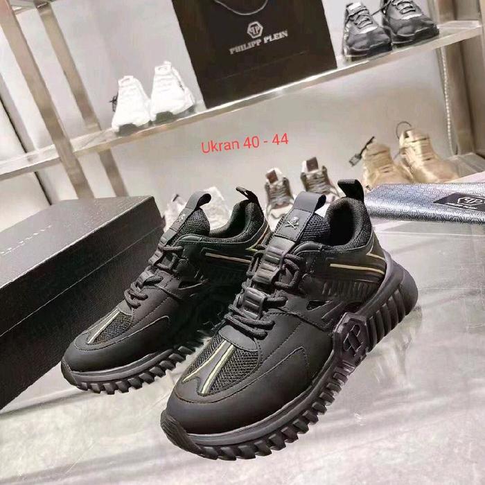 SEPATU SNEAKER PRIA PHILIP PLEIN BLACK BRANDED TERLARIS
