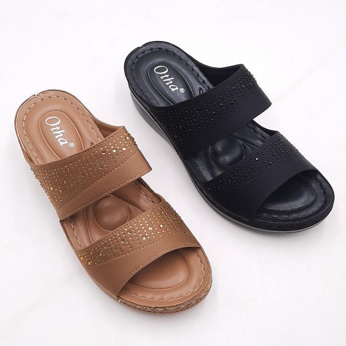 Otha Shoes - Wedges Sandal Wanita - H766 OWK Black