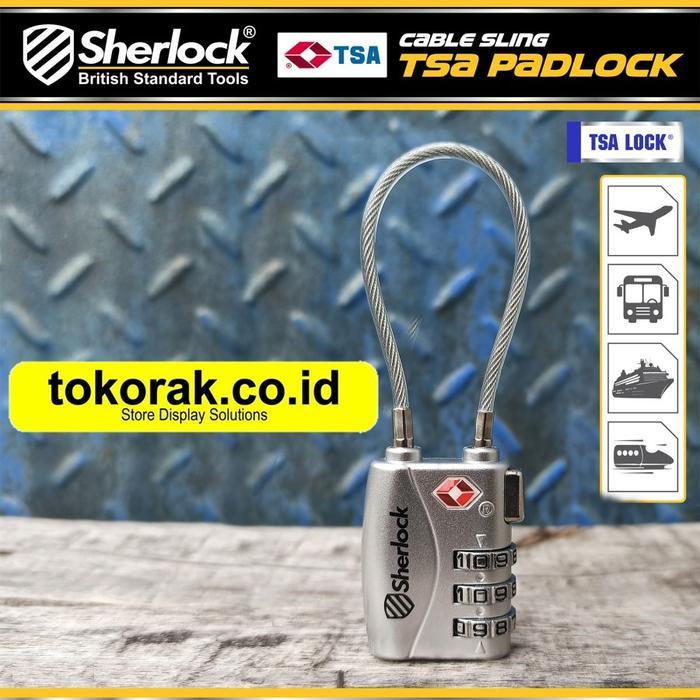 Gembok Koper Tsa Tali Silver Sherlock