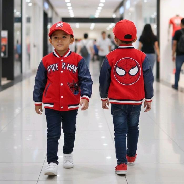 Jaket Varsity Universal Studio x Spiderman kids size tag 3T(3-4 tahun )