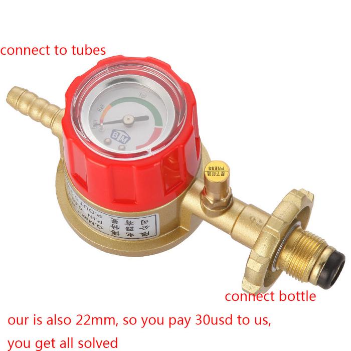 LPG 22Mm Diameter Safety Regulator Gas Tekanan Rendah Valve Gas Burner