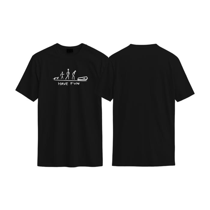 Svd23nly.co Kaos "Evolusi Manusia" Dewasa Hitam baju mursid