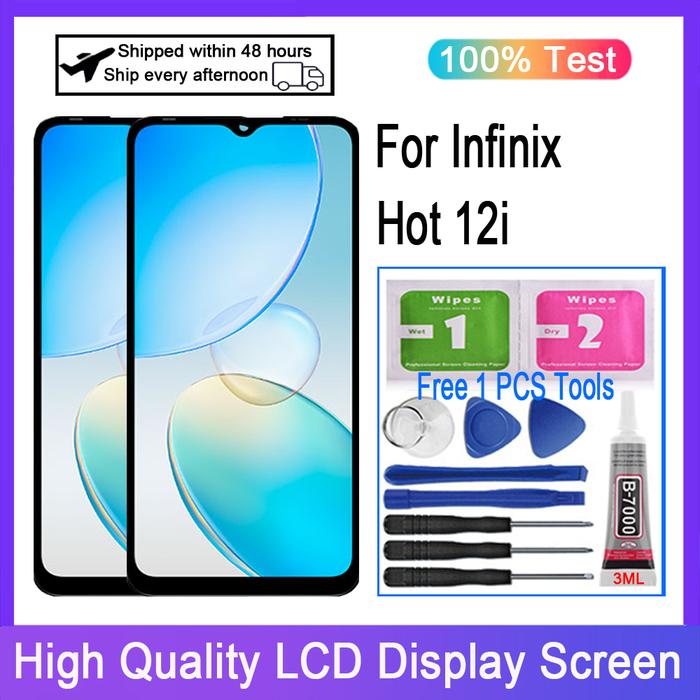 Original For Infinix Hot 12i X665 X665B LCD Display Touch Screen