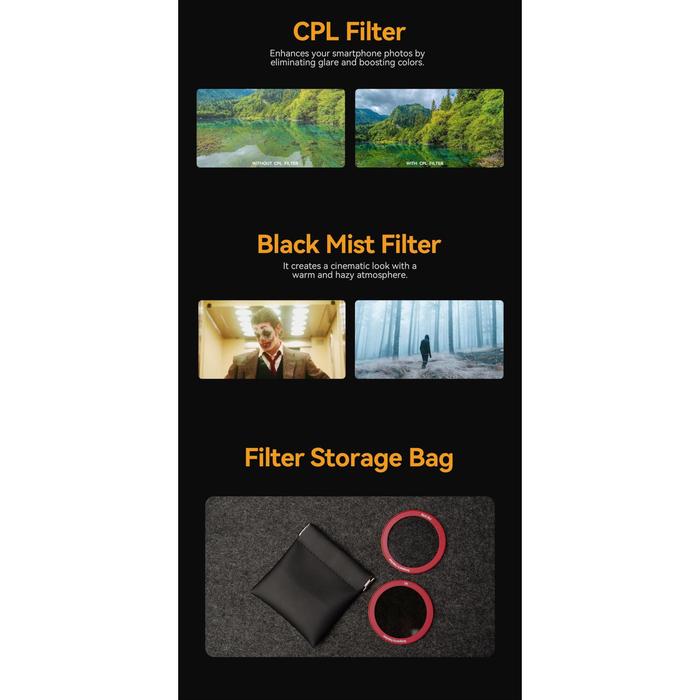 Fotorgear Kit Fliter ponsel untuk Vivo X90 Pro Vivo X90 Pro + Filter