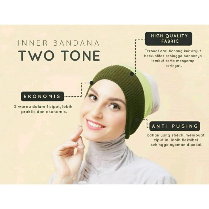 Ciput Rajut 2 Warna Murah Anti Pusing Isi 5 Pcs - Cip 02
