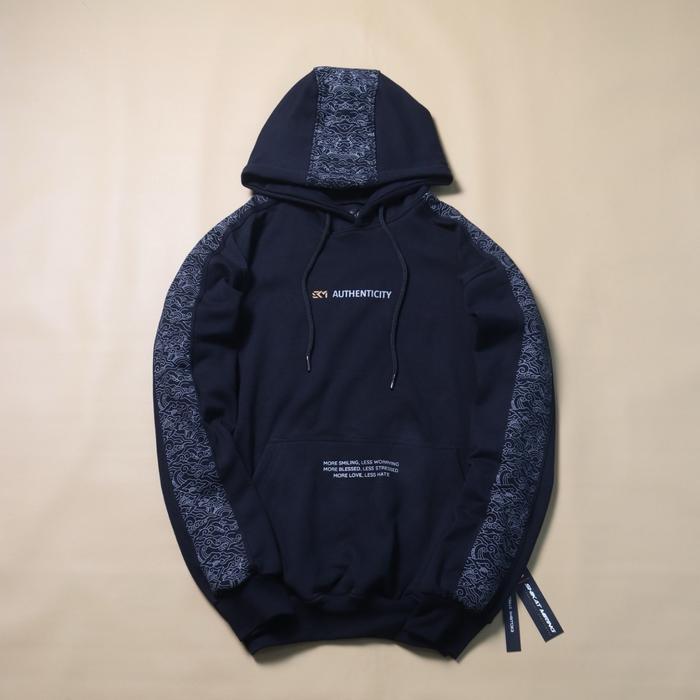 HOODIE SKM STRIP BATIK BLACK