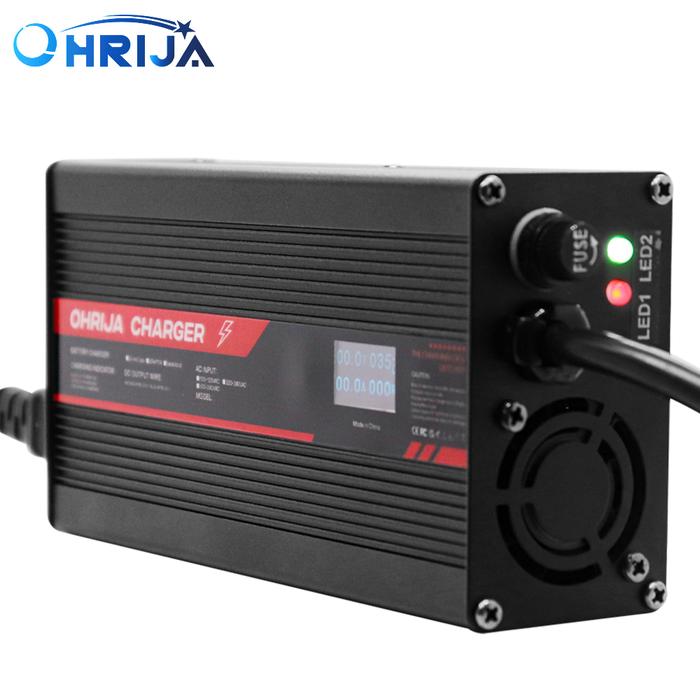 36V 10A Charger Smart Aluminum Case Is Suitable For 3S 36V  LCD